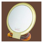 Scarlet Line Professional Series Extra Large Size Round Double Sided Magnifying Makeup Mirror with Handle for Men & Women, 27 x 18.5 x 1.5 cm