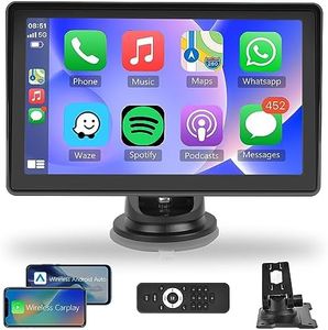 Car Radio Wireless Apple CarPlay Portable Car Stereo Screen Android Auto 7'' Touch Screen Carplay Screen Portable Car Radio Wireless Android Auto FM Transmitter Remote Control