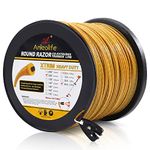 A ANLEOLIFE 5-Pound Heavy Duty Round .095-Inch-by-1404-ft Trimmer Line Spool,XTRIM Co-Extruded Razor Core Weed Eater String, Gold