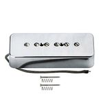 FLEOR Electric Guitar Bridge Pickup Single Coil Pickup Chrome P90 Soap Bar Pickups - Alnico 5