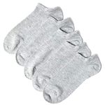 LEALDEALZ Ankle Length Socks for Men and Women, Pack of 5 Cotton socks - Grey coloured - Free Size