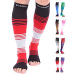 Doc Miller Premium Open Toe Compression Socks Dress Series 1 Pair 20-30mmHg, Toeless Compression Socks Women, Open Toe