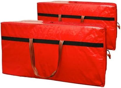 Heavy Duty Waterproof Christmas Tree Storage Bag- 7.5FT/6FT Waterproof Tearproof with 4 Handles Easy to Transport- Red 2 Pack