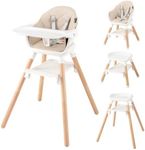 BABY JOY 6-in-1 Convertible Wooden 