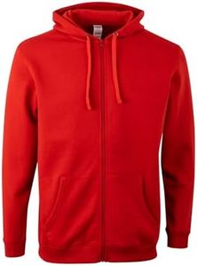 Mukua Byron; Sudadera Unisex con Cremallera y Capucha; Color Red; Talla L