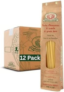 Rustichella d'Abruzzo Spaghetti, Classic Italian Long Pasta with Superior Flavor & Texture, Perfect for Olive Oil Sauces, Cacio e Pepe & Carbonara, Authentic Durum Wheat from Abruzzo, 500g, 12-Pack