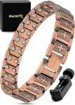 MagnetRX® Copper Cross Bracelet for Men – Ultra Strength Magnetic Copper Mens Cross Bracelets – Adjustable Bracelet with Included Sizing Tool (Cross Style)