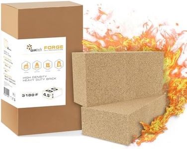 GIRtech Heavy Duty Refractory Fire Bricks for Forge 3200F - Pack of 2 Extra High Temperature Insulated | Fire Brick for Masonry, Insulating Kiln, Fire Pit, Wood Stove, Oven, Grill, Melting Metals