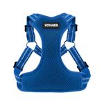 Best Pet Supplies Voyager Adjustable Dog Harness with Reflective Stripes for Walking, Jogging, Heavy-Duty Full Body No Pull Vest with Leash D-Ring, Breathable All-Weather - Harness (Royal Blue), S