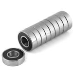 Sealed Ball Bearing, 10 PCS 6001-2rs Multi-use Rubber Sealed Deep Groove Ball Bearings 12x28x8mm/0.47x1.10x0.31in (10)