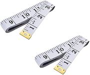 Measuring Tape, 2 Pcs 60-Inch Dual Sided Tailor Measuring Tape for Body Measurements, Soft Scale Tailor Ruler for Fabric Tailor and Sewing, (White)