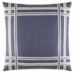 Nautica - Throw Pillow, Mediterranean Inspired Home Decor with Hidden Zipper Closure (Fairwater Blue, 18" x 18")