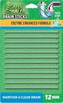 Green Gobbler BIO-FLOW Drain Strips - 12 Strips | Drain Cleaner & Deodorizer
