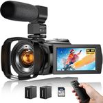 5K Video Camera Camcorder 8X Opitical Zoom Live Streaming Cameras 64MP WiFi Autofocus Vlogging Camera for Youtube with Full-color Night Vision, 3.6'' 270° IPS Touchscreen 32GB Card Video Recorder