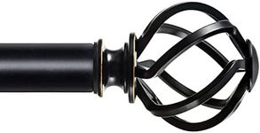 KAMANINA Black Curtain Rods for Win