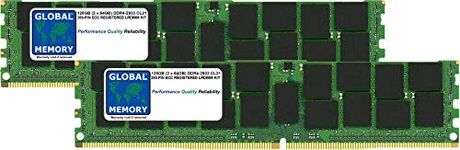 128GB (2 x 64GB) DDR4 2933MHz PC4-23400 288-PIN ECC REGISTERED LOAD REDUCED DIMM (LRDIMM) MEMORY RAM KIT COMPATIBLE WITH SERVERS/WORKSTATIONS/MOTHERBOARDS