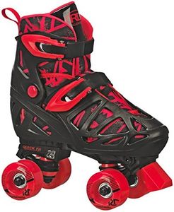 Roller Derby Trac Star Youth Boy's Adjustable Roller Skate Grey/Black/Red Size Medium (12-2)