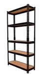 NAVRANG Black 72 * 36 * 15 Inches 5 Shelves Adjustable Shelf Steel Storage Rack Garage Shelves Display Rack Boltless Rivet Rack (72 * 36 * 15-5 Shelf)