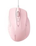 TECKNET USB Wired Mouse, 6-Button Corded Mouse with 4 Adjustable DPI, Optical Computer Mouse with Ergonomic Design and 5FT Cord for Laptop, Chromebook, PC, Desktop, Mac, Notebook - Pink