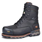 Timberland PRO Men's 8" Boondock WP CSA Work Boot, Black Full-Grain Leather, 8 W US