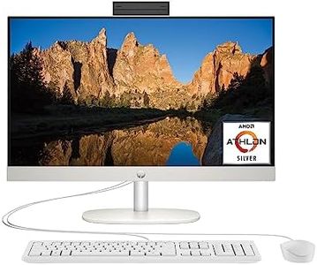 HP 23.8 inch All-in-One Desktop PC, FHD Display, AMD Athlon Silver 7120U, 8 GB RAM, 256 GB SSD, AMD Radeon Graphics, Windows 11 Home, 24-cr0010 (2023)