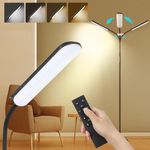 NUFECARG Floor Lamp, 18W 1800LM LED Light Lamp with Contactless Control and Touch Control, Adjustable Stepless Colors and Brightness Gooseneck Standing Lamp, Reading Light with Memory and Timer