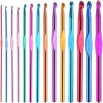 Crochet Hook Set - 14 Pcs Crochet Needles 2-10mm Crochet Hooks for Beginners Metal Crochet Hooks Set Crocheting Hooks Crochet Needles for Crocheting Yarn