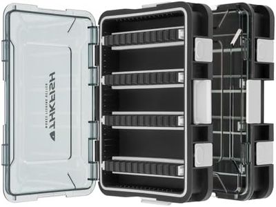 Tackle Box Organizer, 2 Packs Waterproof Fishing Tackle Box, Fishing Outdoor Storage Box Organizer with Removable Dividers, Lure Box, Plastic/Silicone,Red,Green (Silicone, Green)