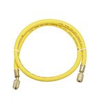 sourcing map Refrigerant Charging Hose, 1/4 SAE Thread 2.95Ft Length 500PSI Tube HVAC Hoses, for Home Air Conditioner Refrigeration Maintenance, Yellow