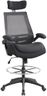 BOLISS 400lbs High Back Computer Office Drafting Chair Double Seat-Cushion Flip up Armrests Lumbar Support Adjustable Big Footrest Ring (Black)
