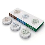 Monster&Son Organic Beard Balm Variety Pack x3 - Helps to Hydrate, Style and Promote New Hair Growth - Rich in Vitamins & Minerals - Jojoba Oil, Shea Butter, Coconut Oil - Gift for Bearded Men