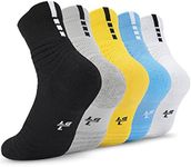 DISILE Elite Basketball Socks, Cushioned Dri-Fit Athletic Crew Socks - Thick Sports Socks For Boys Girls Men & Women