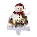 7 Inch Tall LED Snowman Stocking Holder