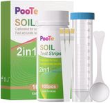 PooTe Soil pH Test Kit - 100 Strips 2-in-1 Soil Testing Kit (3.5-9 Range) with Plastic Tube - Professional Tester Soil Nitrogen & pH for Garden Home Lawn Grass Yard