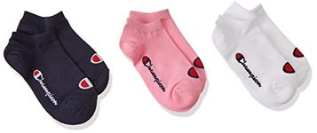 Champion Unisex-Adult Core 3PP Sneaker Casual Socks, Fuchsia, White, Navy, 43-46 (Pack of 3)