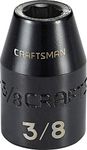 CRAFTSMAN Shallow Impact Socket, SAE, 1/2-Inch Drive, 3/8-Inch (CMMT15848)