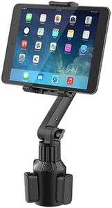 Yeanifeana Universal Cup Holder Tablet Mount, 360° Rotating Car Phone Stand for 4"-13" Devices, Compatible with All Smartphones & Tablets, Adjustable Cup Holder Expander, Fits Most Vehicles