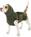 Lelepet Dog Anxiety Shirt with Dog Ear Cover for Anxiety Relief Dog Anxiety Jacket Breathable Dog Shirts with Dog Calming Hood Reflective Strips Dog Calming Vest for Thunderstorms,Separation,Fireworks