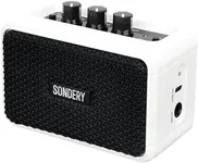 Sondery Mini Guitar Amp for Electric Guitars 5W Two Speakers Rechargeable Portable Pratice Small Amplifier with Overdrive/Clean Effects and Bluetooth