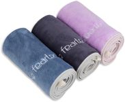 Xoofewal Microfiber Gym Towels Set for Sports Fitness, Yoga, Workout, Swimming, Soft and Quick-Drying Gym Towels for Gym Bag (3 Pack, Blue+Grey+Purple)