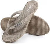 LAVAU Flip Flops for Women, Beach Sandals for Shower and Poolsides, Waterproof and No Slip SS609-W-huihe-38