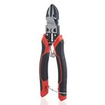 Wire Cutters, HOUSERAN Side Cutters with Wire Stripper and Crimper, 7-1/2 Inch Wire Cutters Heavy Duty, Spring Loaded with Safety Lock, 3-in-1 Diagonal Cutters for Cutting, Crimping, and Stripping