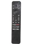 Remote Control Compatible with Sony TV RMF-TX800U, A80K X80K X85K X95K X90K X85K Series Smart TVs (2022), with Non Voice Control YouTube, Netflix Disney & Prime Video