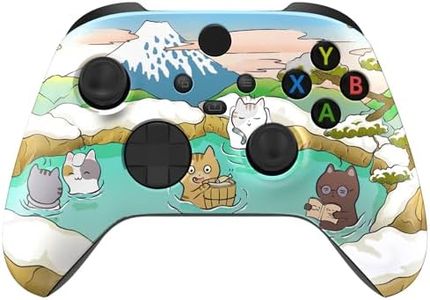 eXtremeRate Custom Shell for Xbox Series X & S Controller - Revitalize Your Control - Hot Spring Kitties Replacement Cover Front Housing Cover for Xbox Core Controller