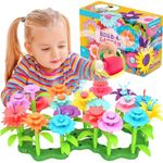 FunzBo Flower Garden Building STEM Toys - Gardening Pretend Gift for Girls Kids Toys - Educational Activity for Preschool Children Age 3 4 5 6 7 Year Old, Gifts for Kids Girls