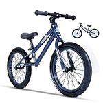 Bueuwe Balance Bike 16 inch for 4 5 6 7 8 9 Year Old Boys Girls Toys Birthday Gift - Large No pedal bike for Age 4+ yellow blue silver Kids Toys