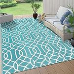 HEBE Outdoor Rugs for Patios 5x7 Ft Reversible Mats Outdoor Camping Rugs Plastic Straw Rug RV Patio Rug Large Outdoor Carpet Area Rug for Camping, RV, Balcony Apartment, Patio, Picnic