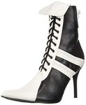 Ellie Shoes Women's 457-ref Fashion Boot, Black/White, 8 UK