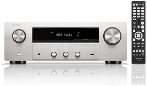 Denon DRA-900H - Amplificatore AV a 2,2 canali, 145 W, 8 K, con HEOS integrato, colore: Argento