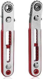 Bestgle 2 Pcs Mini Ratchet Wrench Set Flat Head & Elbow Head Cr-V Steel Reversible Ratcheting Wrenches with 1/4" Hex Drive Socket High Torque Offset DIY Hand Tools for Screwdriver Bits